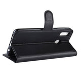 Litchi-Skin-PU-Leather-Phone-Cover-Shell-with-3-Card-Slots-for-Samsung-Galaxy-A40-Cell-Phone-Accessory-Black