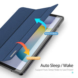 DUX-DUCIS-Domo-Series-Leather-Case-for-Samsung-Galaxy-Tab-S6-Lite-(2024)/(2022)/(2020)-P610-P615-Pen-Slot-Tri-fold-Stand-Cover-Blue