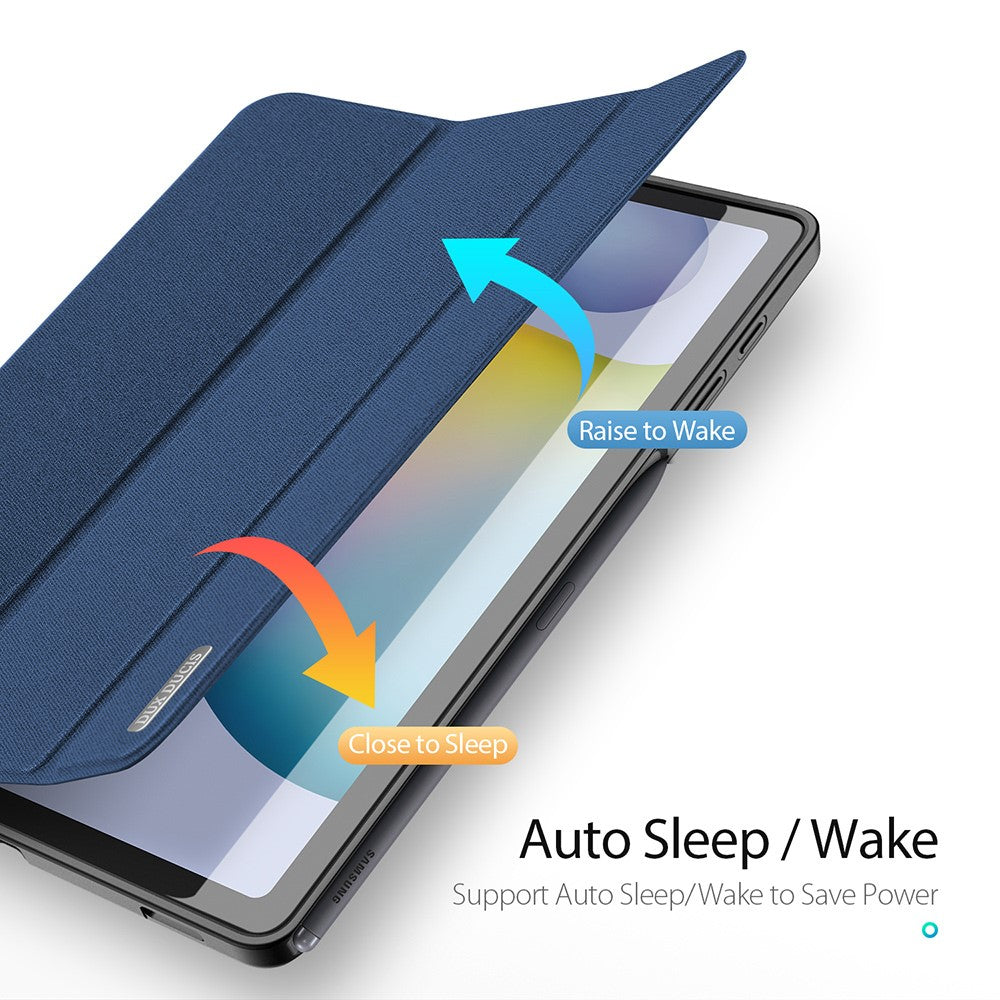 DUX-DUCIS-Domo-Series-Leather-Case-for-Samsung-Galaxy-Tab-S6-Lite-(2024)/(2022)/(2020)-P610-P615-Pen-Slot-Tri-fold-Stand-Cover-Blue