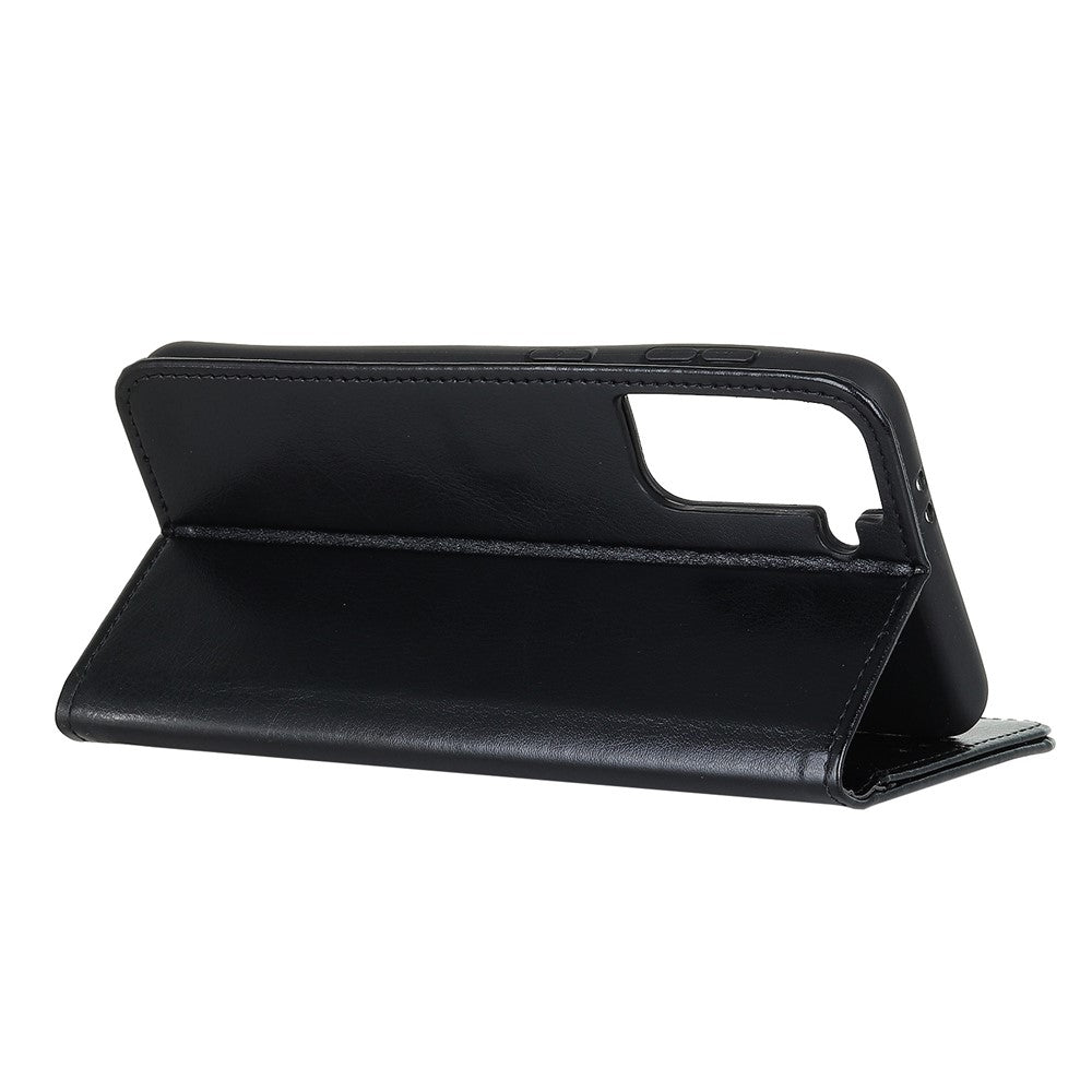Shockproof-Anti-dust-Crazy-Horse-Leather-Wallet-Stand-Cellphone-Cover-Case-for-Samsung-Galaxy-S21-5G/S21-4G-Black