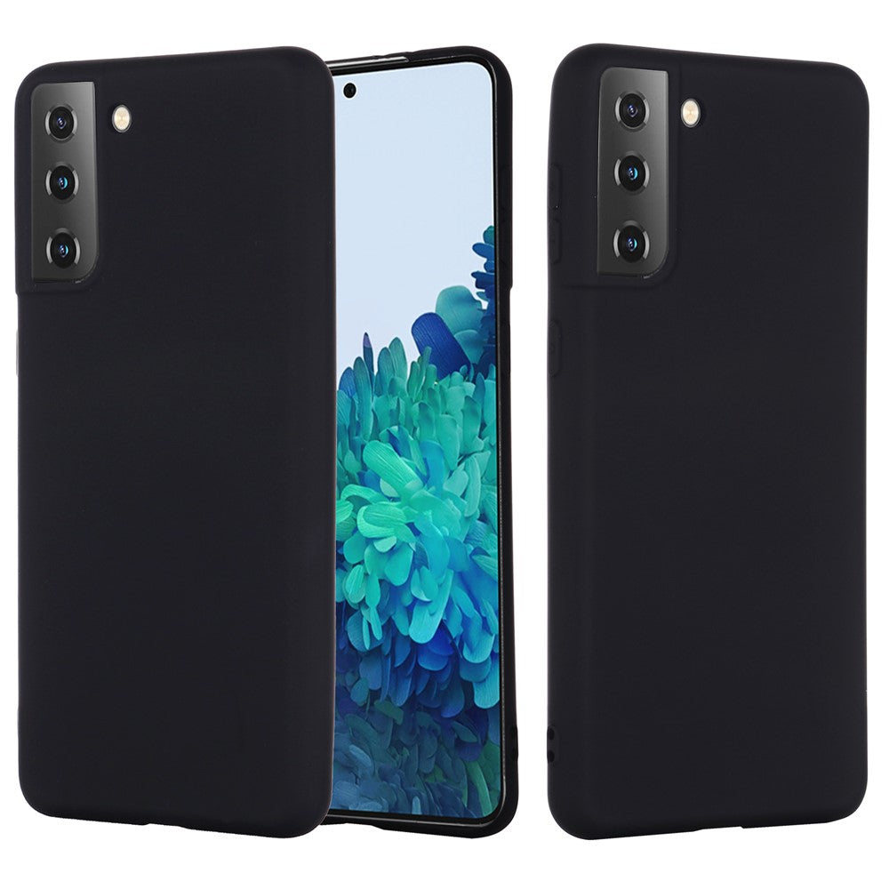 For-Samsung-Galaxy-S21-4G/5G-Shockproof-Soft-Liquid-Silicone-Phone-Case-Mobile-Phone-Covering-Shell-Black