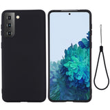 For-Samsung-Galaxy-S21-4G/5G-Shockproof-Soft-Liquid-Silicone-Phone-Case-Mobile-Phone-Covering-Shell-Black