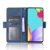 Leather-Protective-Case-for-Samsung-Galaxy-A52-4G/5G-/-A52s-5G-Multiple-Card-Slots-Shell-Blue
