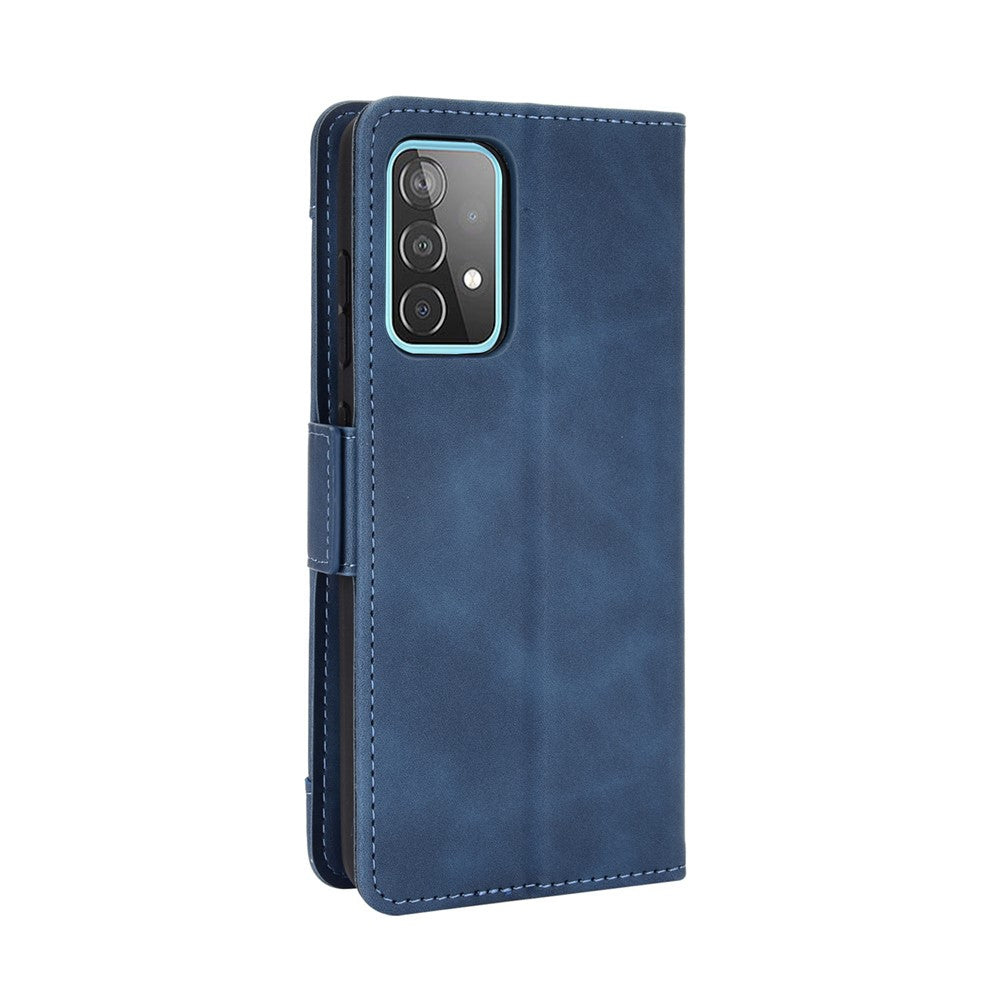 Leather-Protective-Case-for-Samsung-Galaxy-A52-4G/5G-/-A52s-5G-Multiple-Card-Slots-Shell-Blue