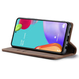 CASEME-013-Series-Leather-Cover-for-Samsung-Galaxy-A52-5G/A52-4G/A52s-5G-Magnetic-Auto-absorbed-Wallet-Stand-Case-Coffee