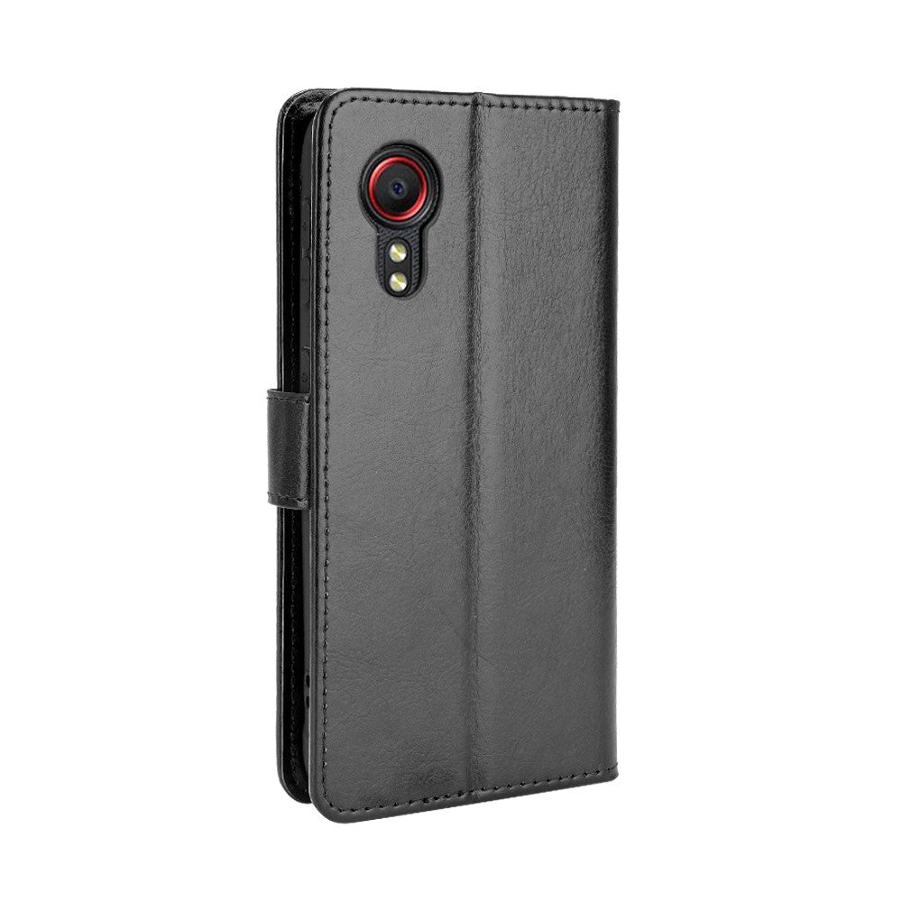 Crazy-Horse-Texture-Wallet-Design-PU-Leather-Stand-Protector-Cover-for-Samsung-Galaxy-Xcover-5-Black