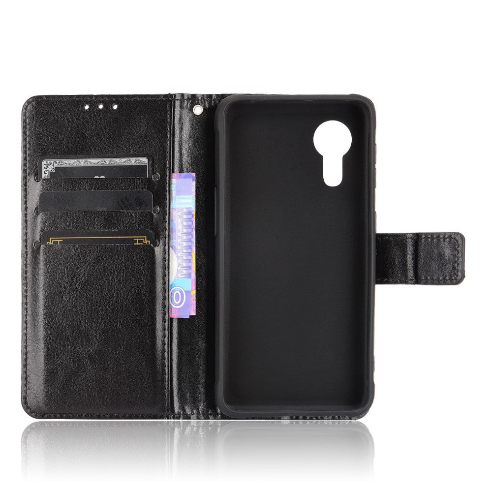 Crazy-Horse-Texture-Wallet-Design-PU-Leather-Stand-Protector-Cover-for-Samsung-Galaxy-Xcover-5-Black