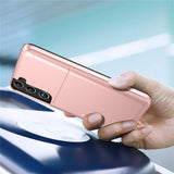 For-Samsung-Galaxy-S22-5G-Slide-Card-Holder-Anti-drop-Smartphone-Case-Light-Slim-Stylish-PC-+-TPU-Hybrid-Phone-Cover-Black