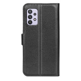 For-Samsung-Galaxy-A53-5G-Litchi-Texture-PU-Leather-Folio-Case-Magnetic-Clasp-Anti-scratch-Phone-Cover-with-Stand-Wallet-Black