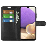 For-Samsung-Galaxy-A53-5G-Litchi-Texture-PU-Leather-Folio-Case-Magnetic-Clasp-Anti-scratch-Phone-Cover-with-Stand-Wallet-Black