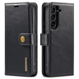 DG.MING-For-Samsung-Galaxy-S22-5G-Detachable-2-in-1-Split-Leather-Full-Protection-Shell-Wallet-Cover-TPU-Inner-Phone-Case-Black