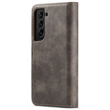 DG.MING-For-Samsung-Galaxy-S22-5G-Detachable-2-in-1-Split-Leather-Full-Protection-Shell-Wallet-Cover-TPU-Inner-Phone-Case-Grey