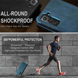 CASEME-013-Series-for-Samsung-Galaxy-S22-5G-PU-Leather-Wallet-Phone-Case-Stand-Magnetic-Absorption-Card-Holder-Cover-Green