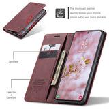 CASEME-013-Series-for-Samsung-Galaxy-S22-5G-PU-Leather-Wallet-Phone-Case-Stand-Magnetic-Absorption-Card-Holder-Cover-Red