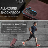 CASEME-013-Series-for-Samsung-Galaxy-S22-5G-PU-Leather-Wallet-Phone-Case-Stand-Magnetic-Absorption-Card-Holder-Cover-Red