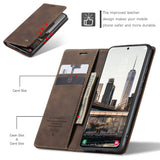 CASEME-013-Series-for-Samsung-Galaxy-S22-5G-PU-Leather-Wallet-Phone-Case-Stand-Magnetic-Absorption-Card-Holder-Cover-Coffee