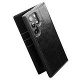 QIALINO-for-Samsung-Galaxy-S22-Ultra-5G-Folio-Flip-Wallet-Stand-Design-Shockproof-Genuine-Leather-Cell-Phone-Case-Black