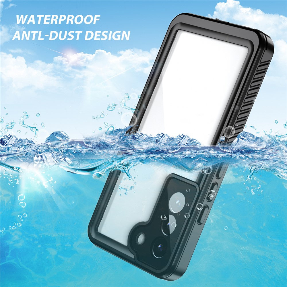 REDPEPPER-FS-Series-for-Samsung-Galaxy-S22-5G-Transparent-IP68-Waterproof-Phone-Case-IP6X-Dust-proof-Defender-Shell-Support-Fingerprint-Unlock