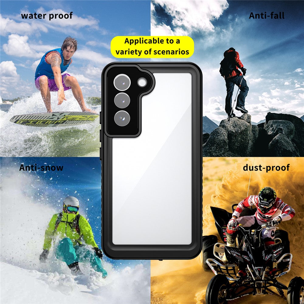 REDPEPPER-FS-Series-for-Samsung-Galaxy-S22-5G-Transparent-IP68-Waterproof-Phone-Case-IP6X-Dust-proof-Defender-Shell-Support-Fingerprint-Unlock