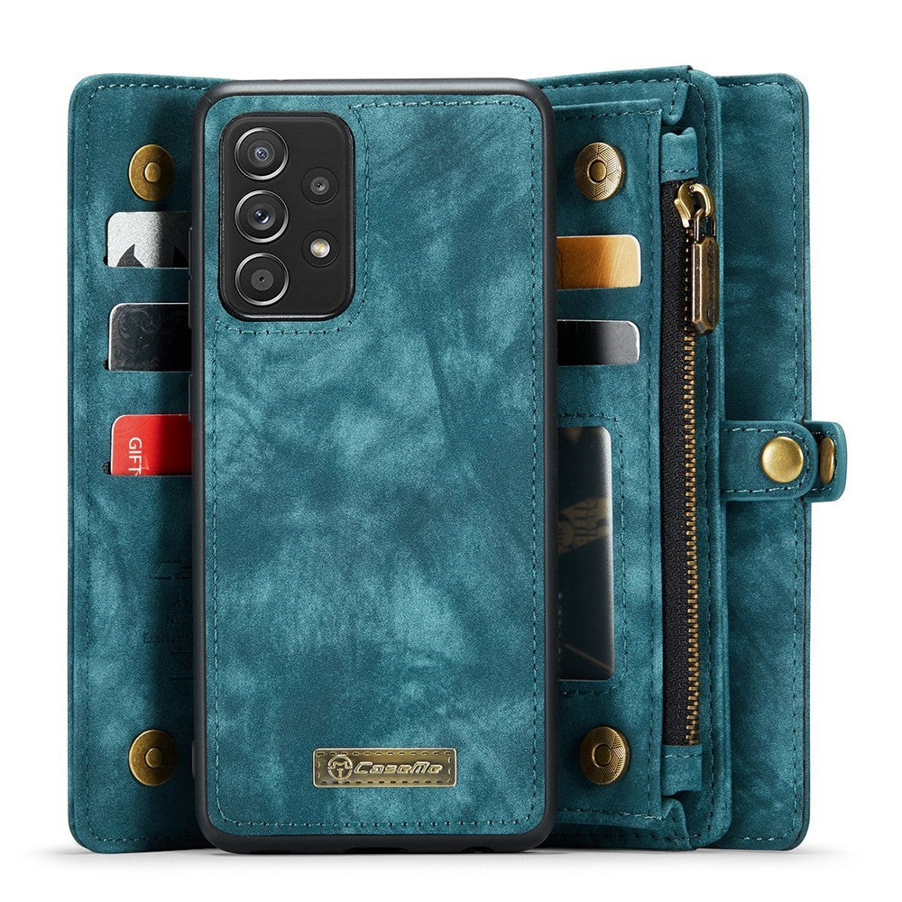 CASEME-008-Series-for-Samsung-Galaxy-A53-5G-Detachable-2-in-1-PU-Leather-Phone-Case-Wallet-Stand-Magnetic-Clasp-Protective-Cover-Blue