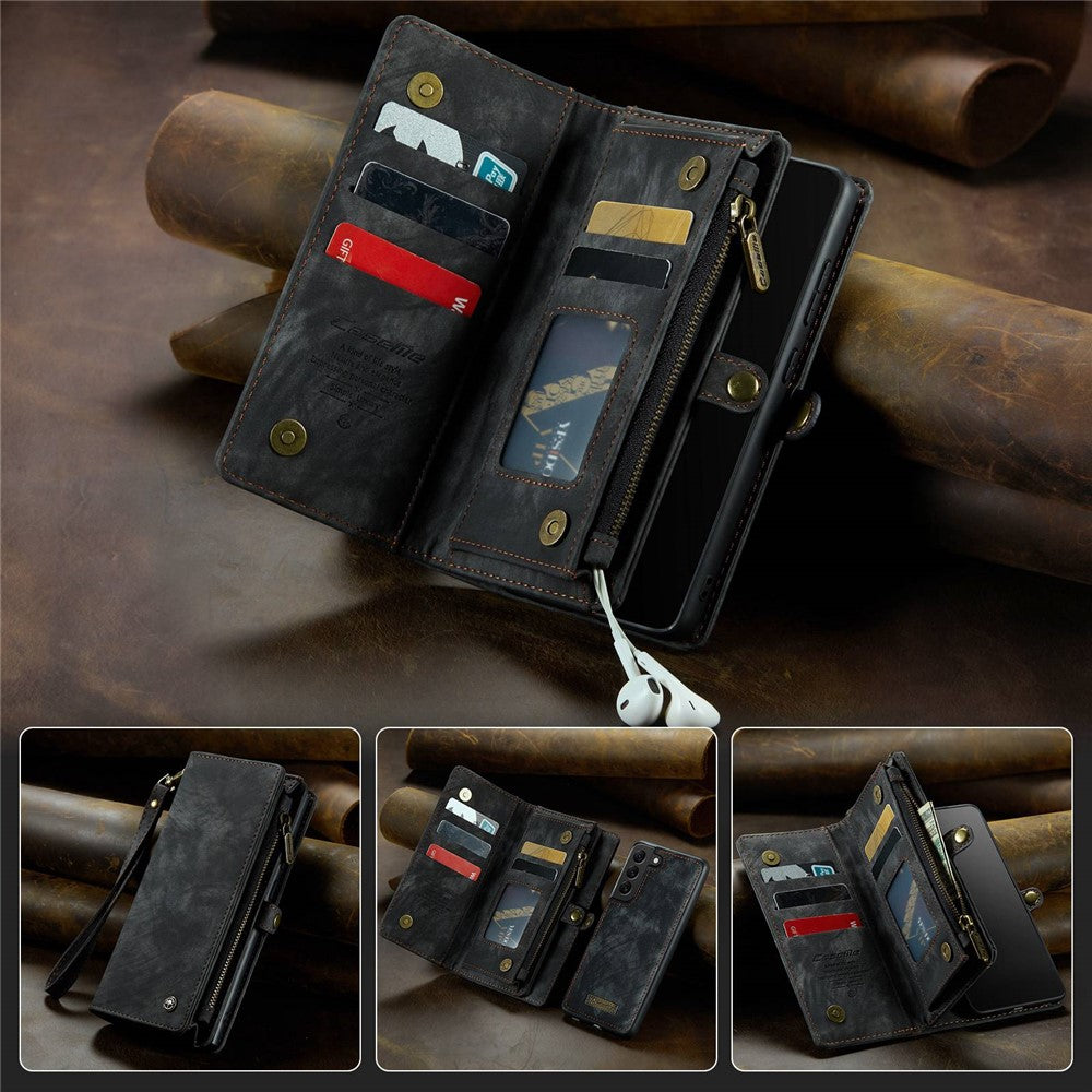 CASEME-008-Series-for-Samsung-Galaxy-S22-5G-Shockproof-PU-Leather-Detachable-2-in-1-Phone-Case-Multifunctional-Anti-fall-Wallet-Stand-Shell-Black