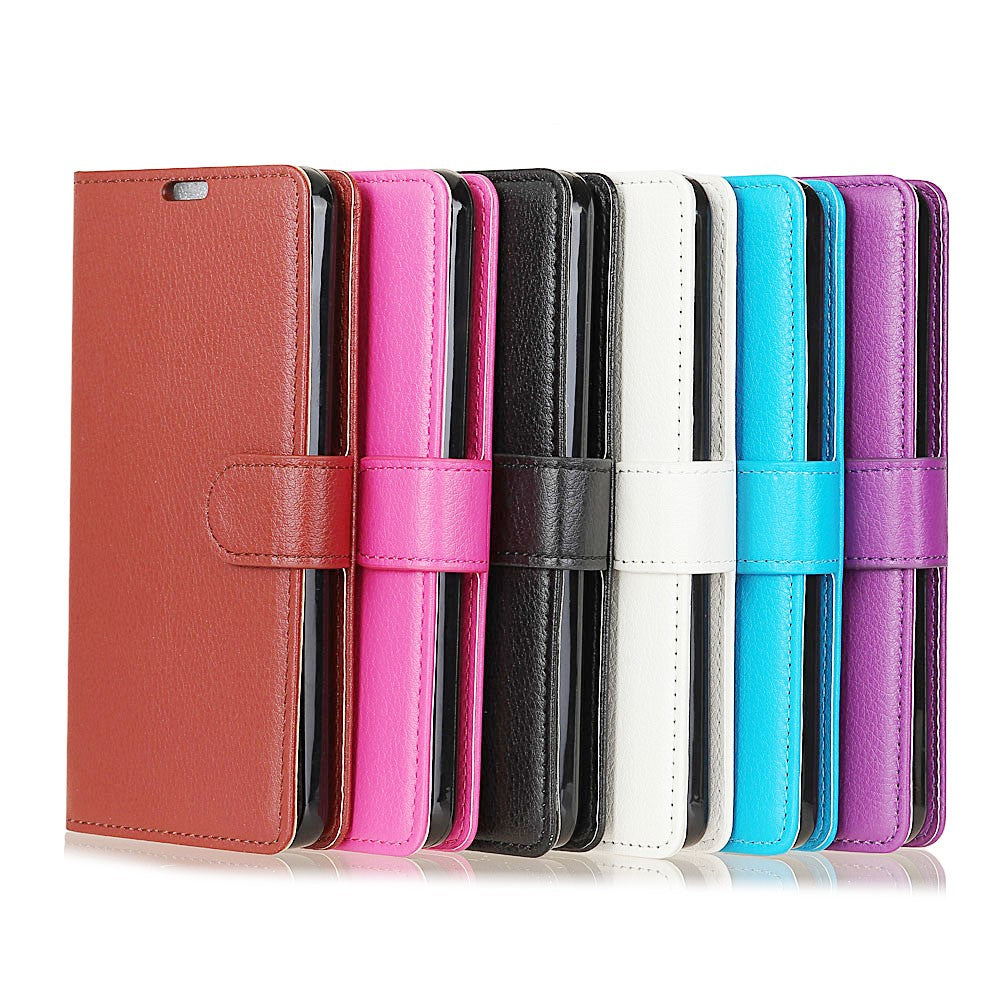 For-Huawei-P30-Lite-Shockproof-Phone-Bag-Covering-Litchi-Skin-Wallet-Leather-Stand-Case-Black