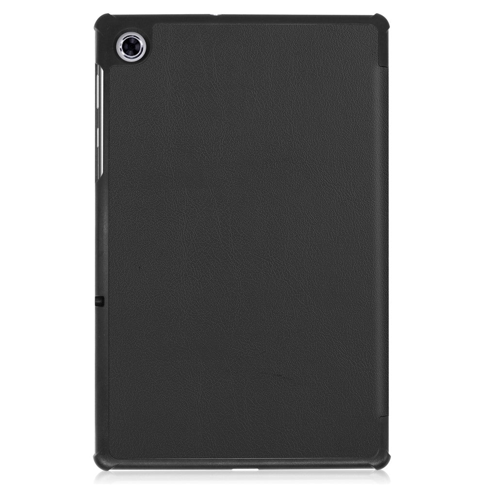 Tri-fold-Leather-Stand-Case-Textured-PU-Leather-+-PC-Full-Protective-Tablet-Case-for-Lenovo-Tab-M10-Plus-TB-X606F-Black