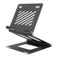 A37 Laptop Stand Metal Ergonomic Foldable Computer Stand Riser Holder Notebook Stand - Black