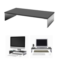 ID-20L Simple Style Wooden Monitor Riser Anti-skid Desktop Computer Stand Holder for MacBook - Black