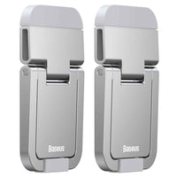 BASEUS 2Pcs Slim Laptop Kickstand Desktop Notebook Heat Dissipation Stand Holder - Silver