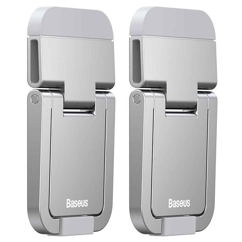 BASEUS 2Pcs Slim Laptop Kickstand Desktop Notebook Heat Dissipation Stand Holder - Silver