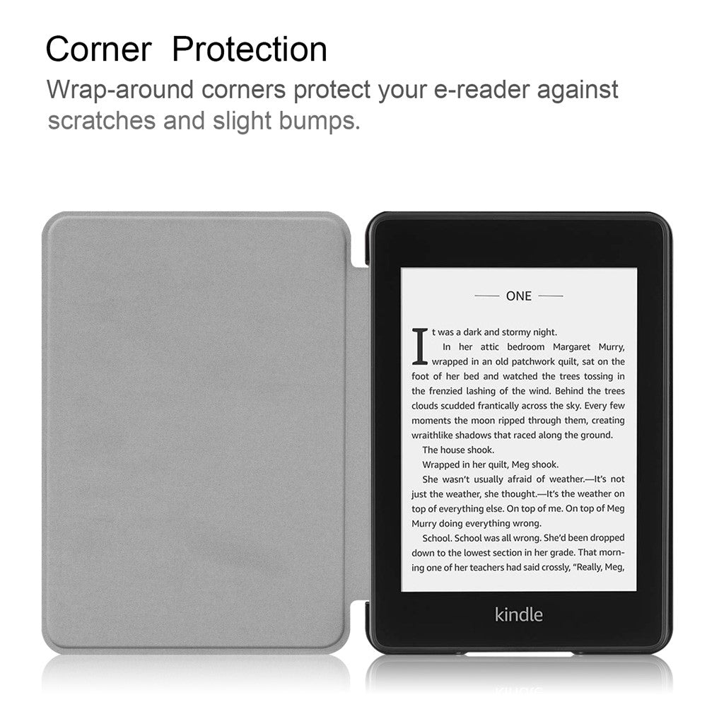 Auto-wake/sleep-PU-Leather-Flip-Case-for-Amazon-Kindle-Paperwhite-4-(2018)-Black