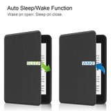 Auto-wake/sleep-PU-Leather-Flip-Case-for-Amazon-Kindle-Paperwhite-4-(2018)-Black