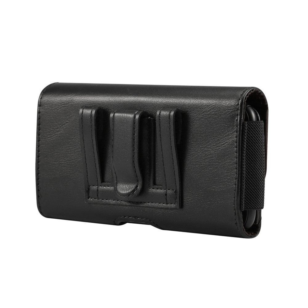 6.3-6.9-inch-Horizontal-Style-Universal-PU-Leather-Case-with-Belt-Clip-for-Men,-Size:-17.5-x-8.7-x-1.8cm
