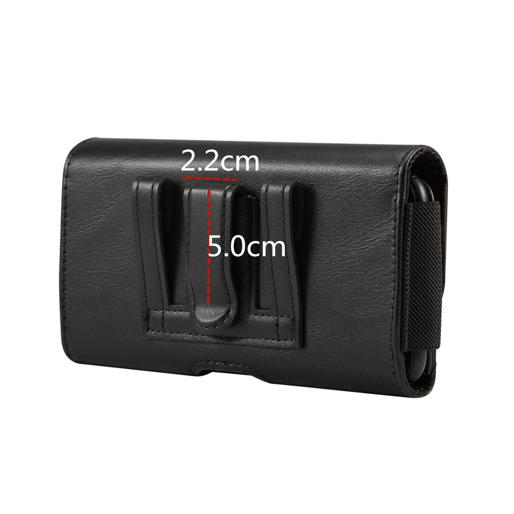 6.3-6.9-inch-Horizontal-Style-Universal-PU-Leather-Case-with-Belt-Clip-for-Men,-Size:-17.5-x-8.7-x-1.8cm