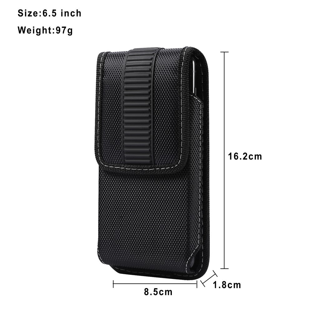 6.5-Inch-Phone-Bag-for-iPhone-11-Pro-Max-/-Honor-50-/-Huawei-Mate-40-Waist-Belt-Loop-Oxford-Cloth-Cellphone-Waist-Bag