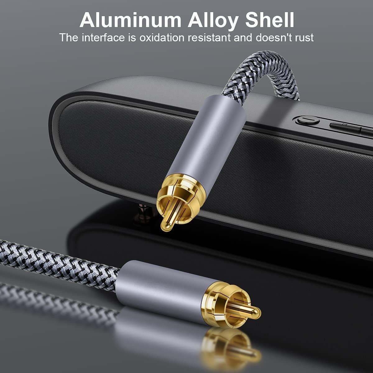 10m-Pure-Copper-RCA-Coaxial-HIFI-Digital-Audio-Cable-SPDIF-Subwoofer-Speaker-Cable(Silver-Gray)