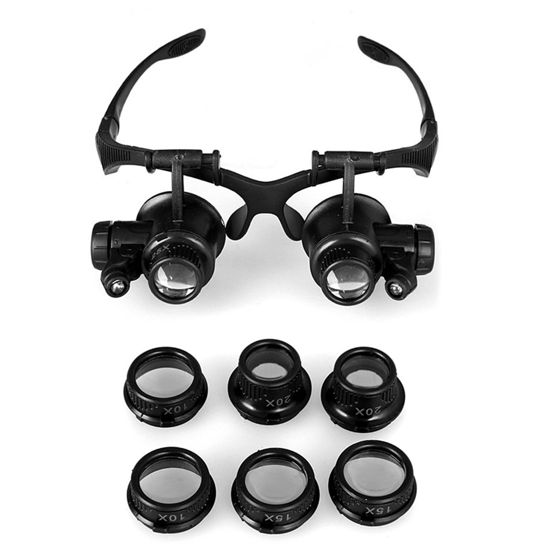 10X-15X-20X-25X-Double-Eye-Glasses-Lens-Jeweler-Watch-Repair-Head-Magnifier-with-2-LED-Lights(Black)