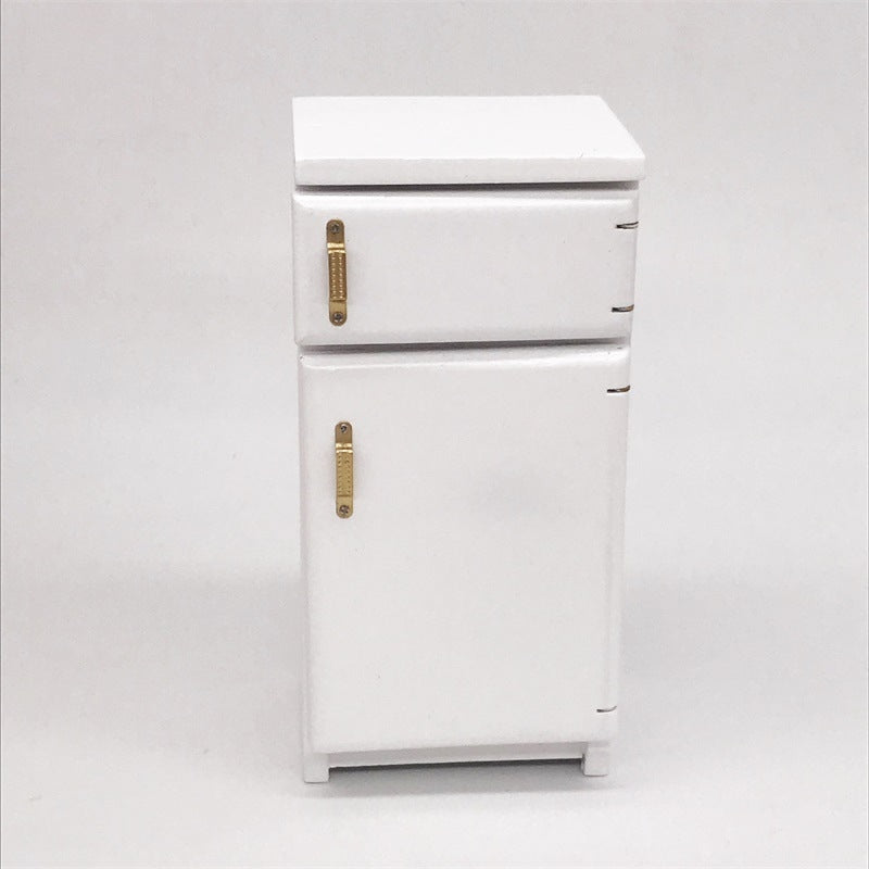 1:12-Doll-House-Mini-Kitchen-Model-Refrigerator(White)