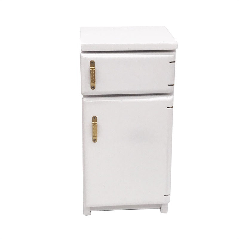 1:12-Doll-House-Mini-Kitchen-Model-Refrigerator(White)