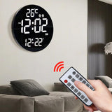 11.6-Inch-White-Light-Wall-Clock-With-Remote-Control-Multi-Functional-Alarm-Clock-Black+Black