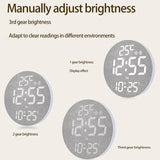 11.6-Inch-White-Light-Wall-Clock-With-Remote-Control-Multi-Functional-Alarm-Clock-Black+Black