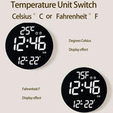 11.6-Inch-White-Light-Wall-Clock-With-Remote-Control-Multi-Functional-Alarm-Clock-Black+Black
