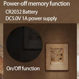 11.6-Inch-White-Light-Wall-Clock-With-Remote-Control-Multi-Functional-Alarm-Clock-Black+Black