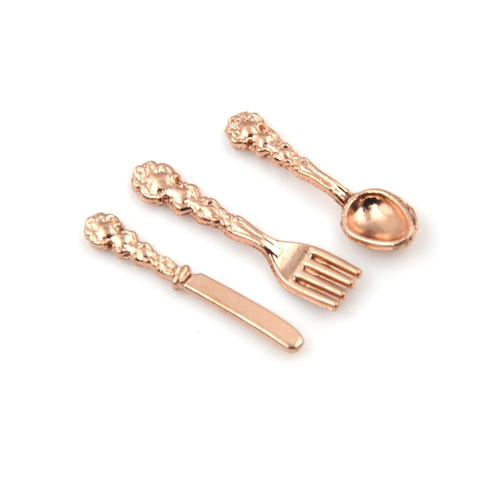 12-PCS-/-Set-Simulation-Kitchen-Food-Furniture-Toys-Dollhouse-Miniature-Accessories-1:12-Fork-Knife-Soup-Spoon-Tableware(Silver)