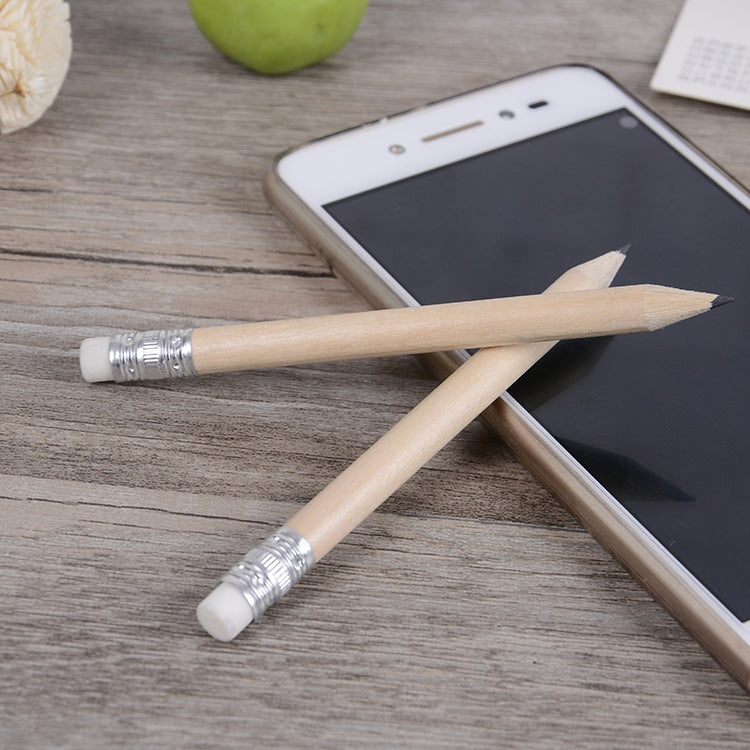 12-PCS-Sharpened-Pencil-Round-Writing-Pen-Wooden-Student-Stationery-with-Eraser,-Lead-Hardness:HB(Wood)