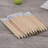 12-PCS-Sharpened-Pencil-Round-Writing-Pen-Wooden-Student-Stationery-with-Eraser,-Lead-Hardness:HB(Wood)