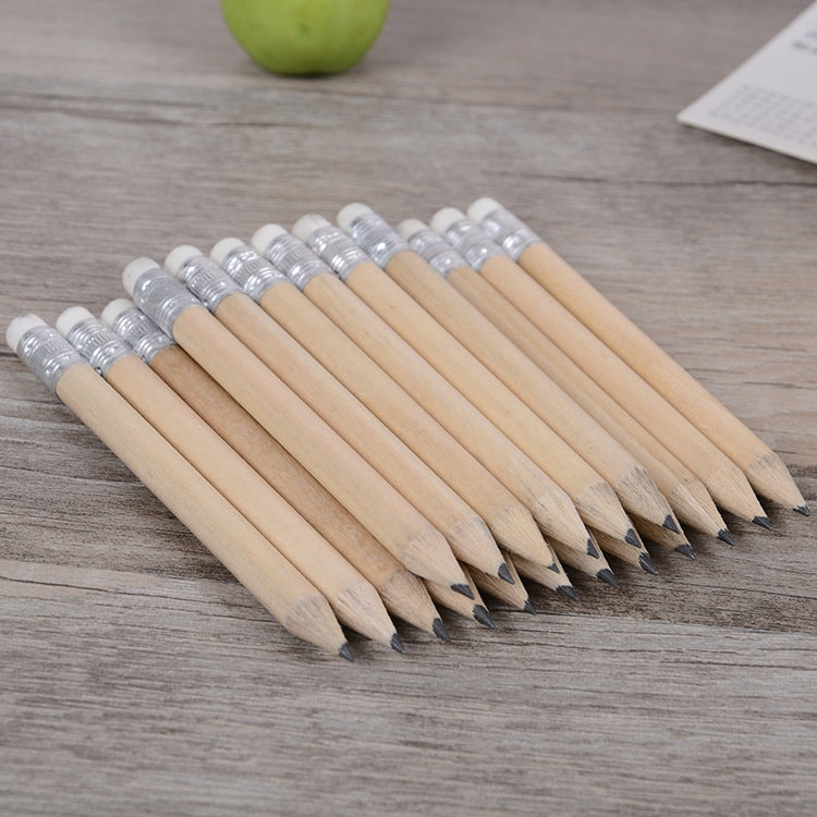 12-PCS-Sharpened-Pencil-Round-Writing-Pen-Wooden-Student-Stationery-with-Eraser,-Lead-Hardness:HB(Wood)