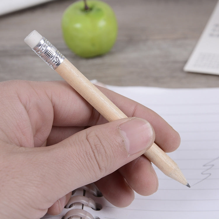 12-PCS-Sharpened-Pencil-Round-Writing-Pen-Wooden-Student-Stationery-with-Eraser,-Lead-Hardness:HB(Wood)