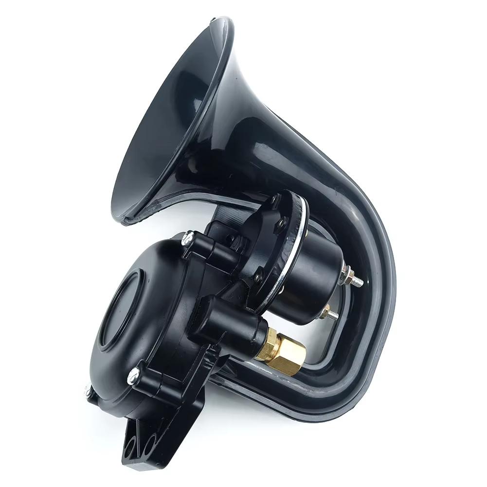 12/24V-Car-300dB-Electric-Snail-Air-Horn-For-Scania-/-Volvo(Black)